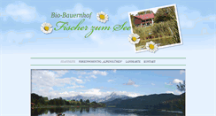 Desktop Screenshot of biobauernhof-fischer-zum-see.de