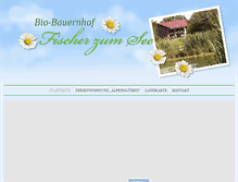 Tablet Screenshot of biobauernhof-fischer-zum-see.de